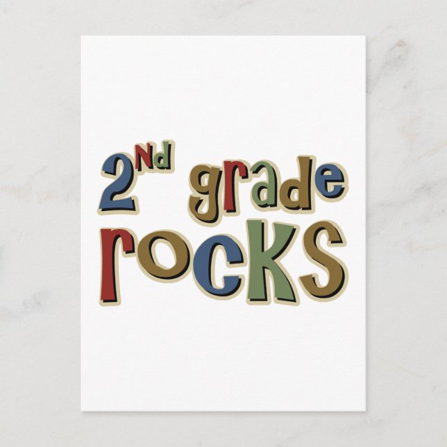 2nd Grade Rocks Second Postcard (Front)