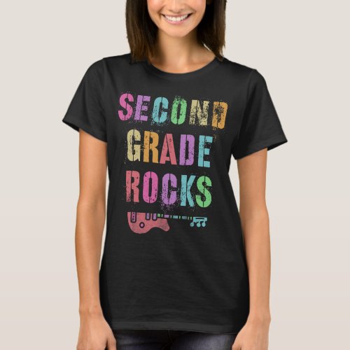 2nd GRADE Rocks Student Teacher Rockstar Team Rock T_Shirt