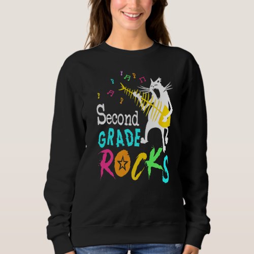 2nd Grade Rocks Student Teacher Team Second Grader Sweatshirt