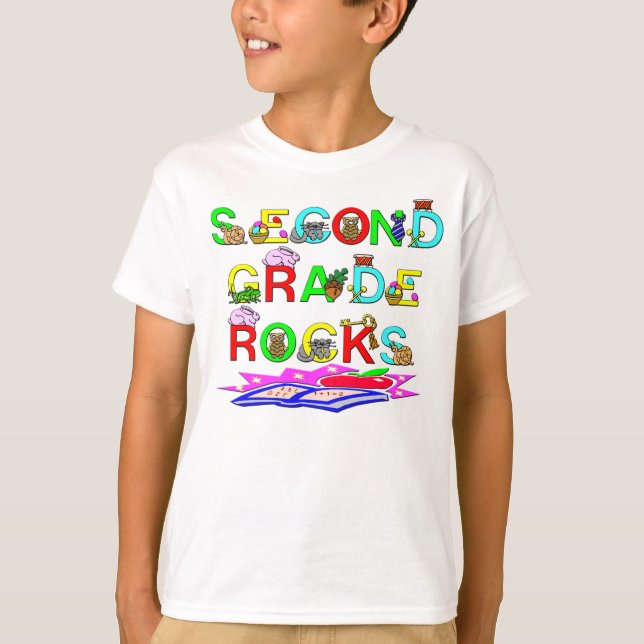 2nd Grade Rocks T-Shirt (Front)