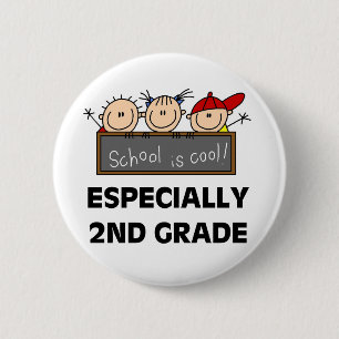 2nd Grade School is Cool Button