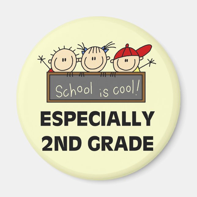 2nd Grade School is Cool Tshirts and Gifts Magnet (Front)