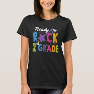 2nd Grade School Ready to Rock Second Back to Scho T-Shirt