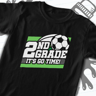 2nd Grade Soccer Football First Day Back To School T-Shirt
