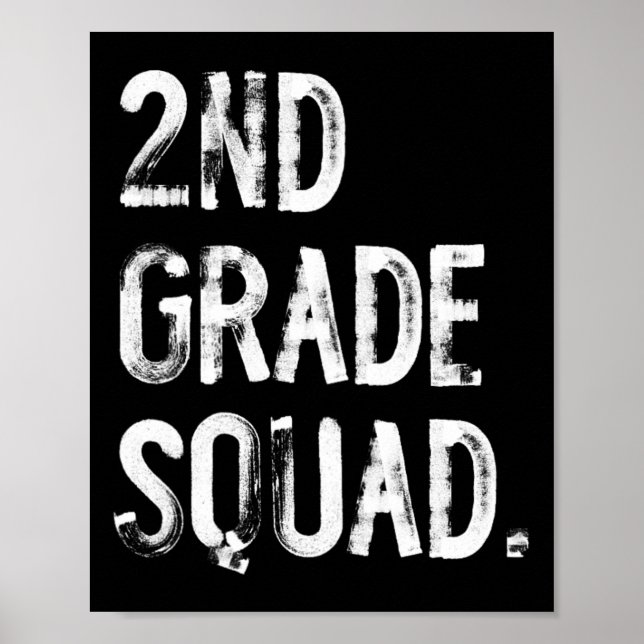 2nd Grade Squad Ck To School Student Teacher  Poster (Front)