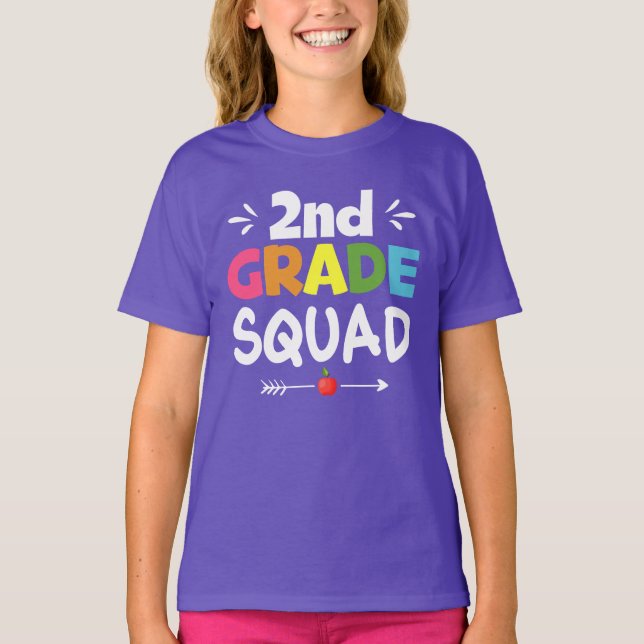 2nd Grade Squad Girl  T-Shirt (Front)