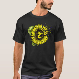 2nd Grade Squad Second Sunflower Teacher Team Back T-Shirt