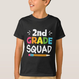 2nd Grade Squad Second Teacher Student Team Back T T-Shirt