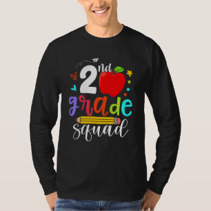 2nd Grade Squad Second Teacher Student Team Back T T-Shirt