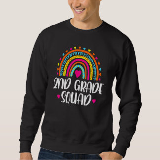 2nd Grade Squad Teacher Rainbow Back To School Sweatshirt