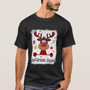 2nd Grade Squad Teacher Reindeer Christmas Second T-Shirt