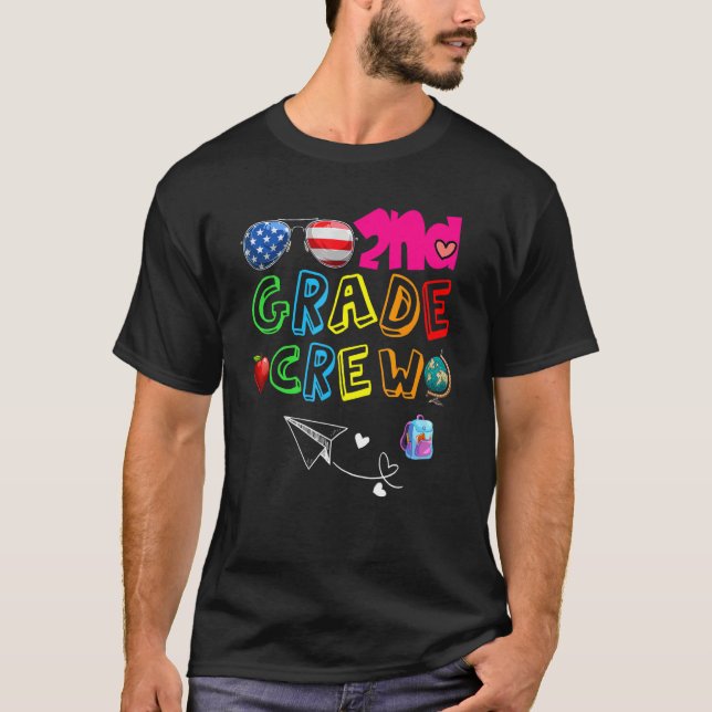 2nd Grade Squad  Teacher Team Second Grade Rocks K T-Shirt (Front)