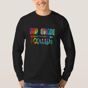 2nd Grade Squad Tie Dye Back To School Teacher Stu T-Shirt