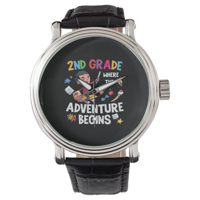 2nd Grade Teacher 2nd Grade Adventure Begins Watch (Front)