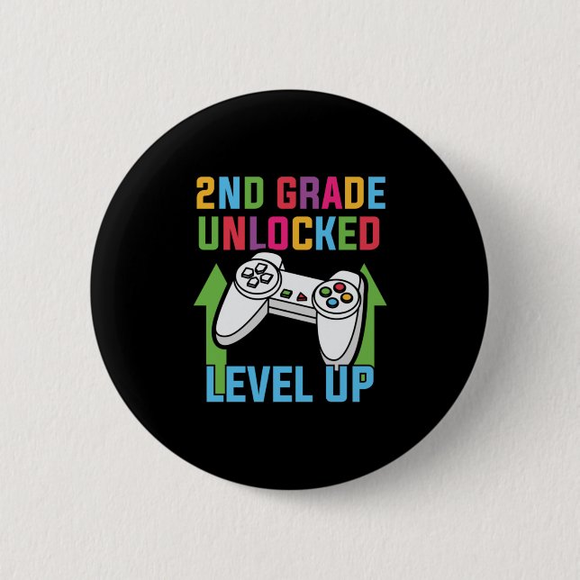 2nd Grade Teacher 2nd Grade Level Up Button (Front)