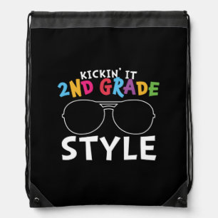 2nd Grade Teacher 2nd Grade Style Drawstring Bag