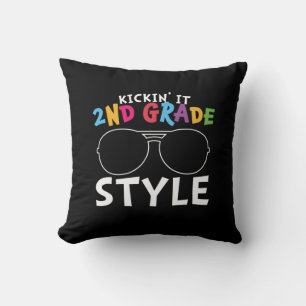2nd Grade Teacher 2nd Grade Style Throw Pillow