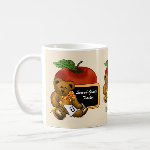 2nd grade teacher bear mug