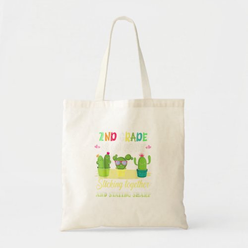 2nd Grade Teacher Cactus Gift Funny For Men Women Tote Bag