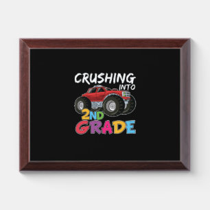 2nd Grade Teacher Crushing Into 2nd Grade Award Plaque