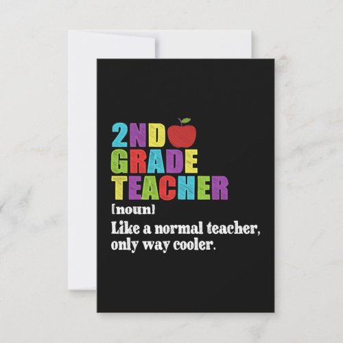 2nd Grade Teacher Definition Funny School Gift Tee