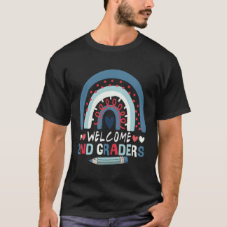 2Nd Grade Teacher For Back To School With Rainbow T-Shirt