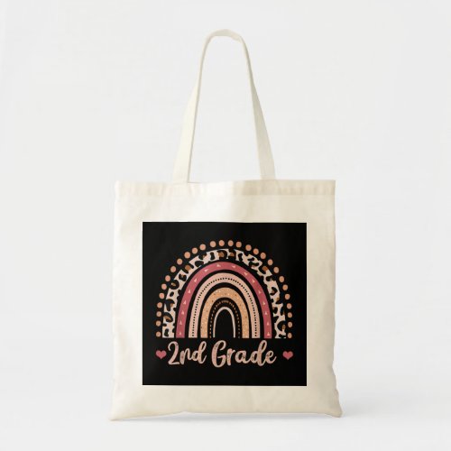 2nd Grade Teacher Funny Rainbow Lover Back To Scho Tote Bag