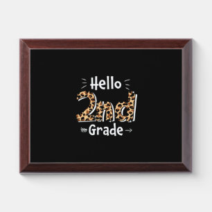 2nd Grade Teacher Hello Leopard 2nd Grade Award Plaque