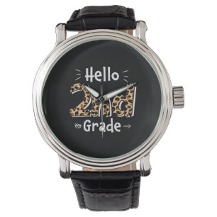 2nd Grade Teacher Hello Leopard 2nd Grade Watch