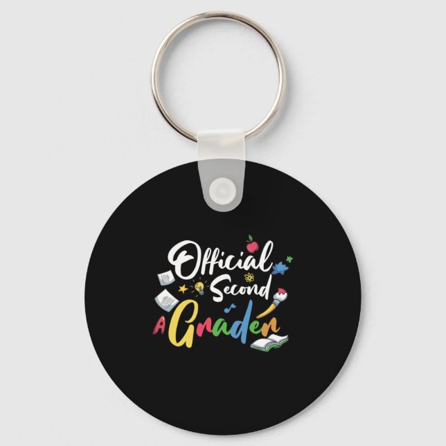 2nd Grade Teacher Official Second Grader Keychain (Front)