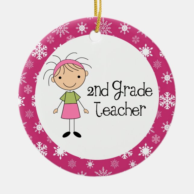 2nd Grade Teacher Ornament (Front)
