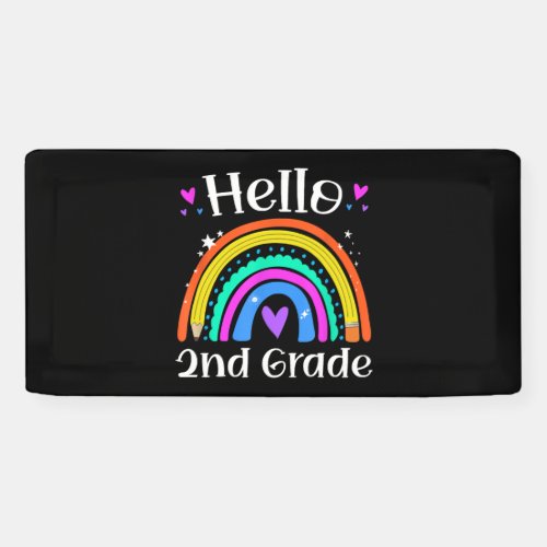 2nd Grade Teacher Rainbow Grade Back To School Banner