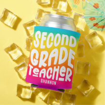 2nd Grade Teacher Rainbow Ombre Vacation
