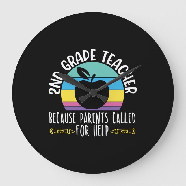 2nd Grade Teacher Shirts I Love My Second Graders Large Clock (Front)