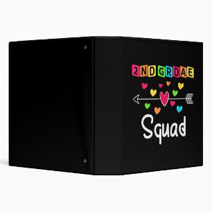 2nd grade Teacher Shirts School Team Second Grade 3 Ring Binder