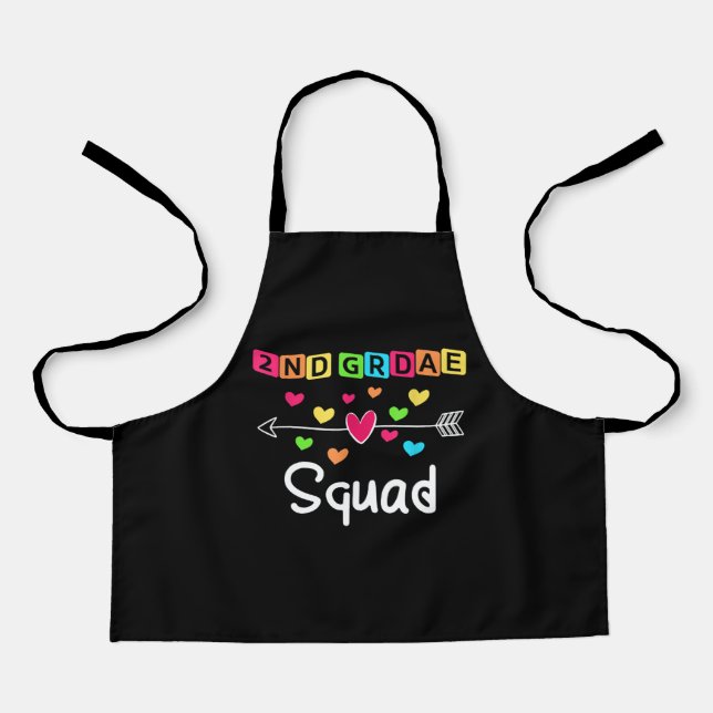 2nd grade Teacher Shirts School Team Second Grade Apron (Front)