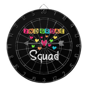 2nd grade Teacher Shirts School Team Second Grade Dart Board