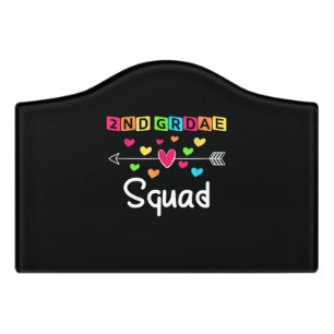 2nd grade Teacher Shirts School Team Second Grade Door Sign