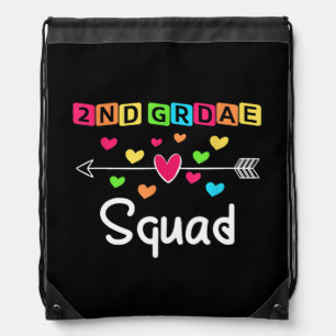 2nd grade Teacher Shirts School Team Second Grade Drawstring Bag