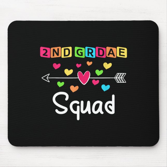2nd grade Teacher Shirts School Team Second Grade Mouse Pad (Front)