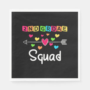 2nd grade Teacher Shirts School Team Second Grade Napkins