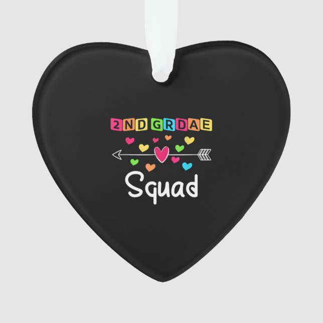 2nd grade Teacher Shirts School Team Second Grade Ornament (Front)