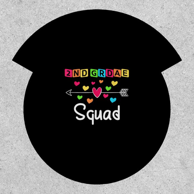 2nd grade Teacher Shirts School Team Second Grade Patch (Front)