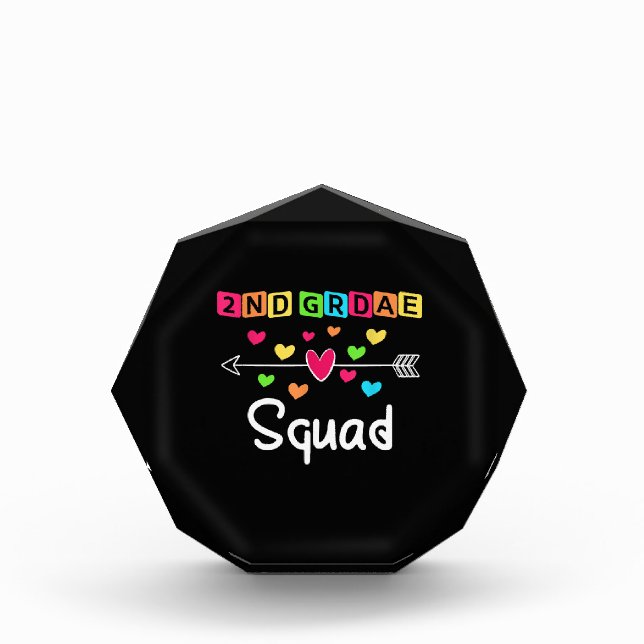 2nd grade Teacher Shirts School Team Second Grade Photo Block (Front)