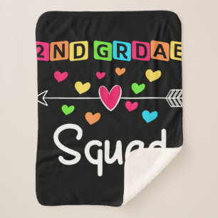 2nd grade Teacher Shirts School Team Second Grade Sherpa Blanket