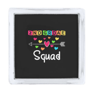 2nd grade Teacher Shirts School Team Second Grade Silver Finish Lapel Pin