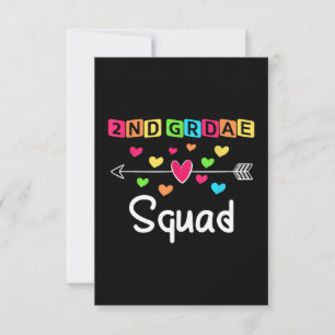 2nd grade Teacher Shirts School Team Second Grade Thank You Card