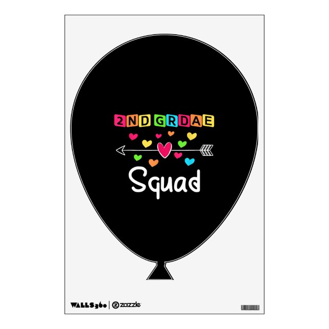 2nd grade Teacher Shirts School Team Second Grade Wall Decal (Front)