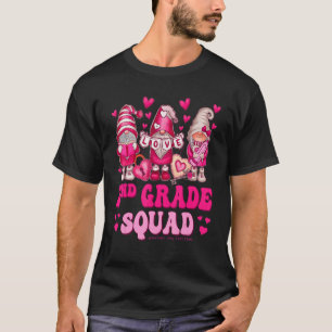 2nd Grade Teacher Squad Valentines Day Gnomes Hold T-Shirt