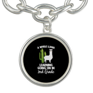 2nd Grade Teacher Student Kids Back To School Llam Bracelet